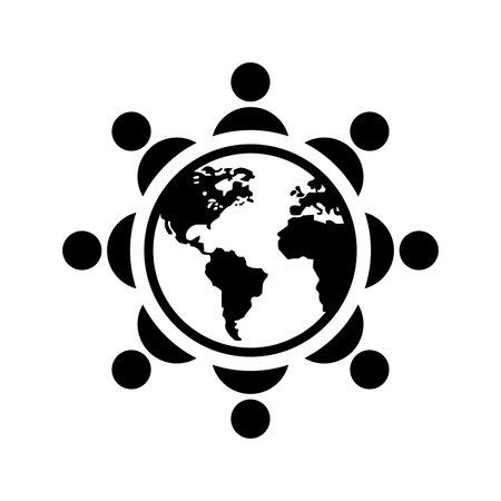 Global Community icon. Captivating vector design perfect for web, print files, online design, commercial use, or any type of design project.のイラスト素材