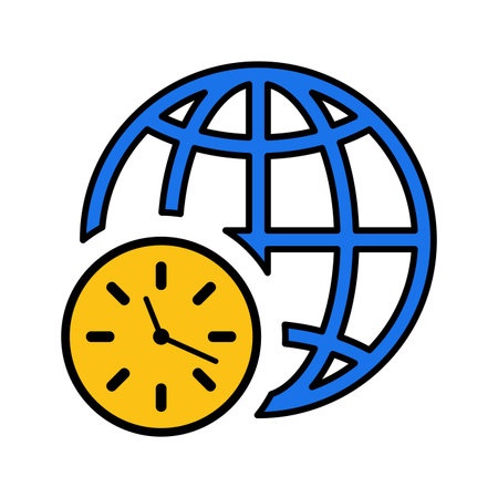 Time Zone icon. Gorgeous vector design suitable for web, print media, online design, commercial purposes, or any kind of design project.のイラスト素材