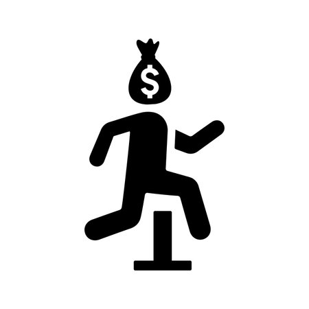 Financial Crisis overcome icon. Exquisite vector design ideal for web, print media, online design, commercial purposes, or any kind of design task.のイラスト素材