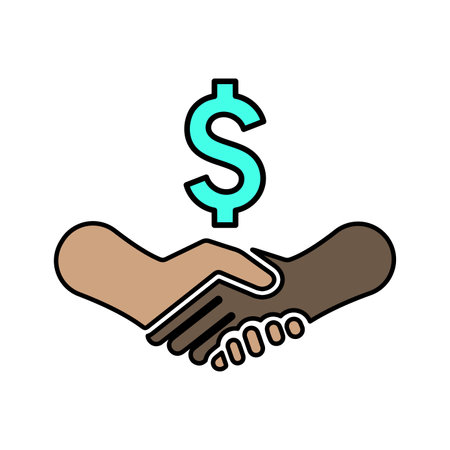 Business Agreement Dollars Stock. Striking design ideal for web, print files, online design, commercial use, or any type of design project.のイラスト素材