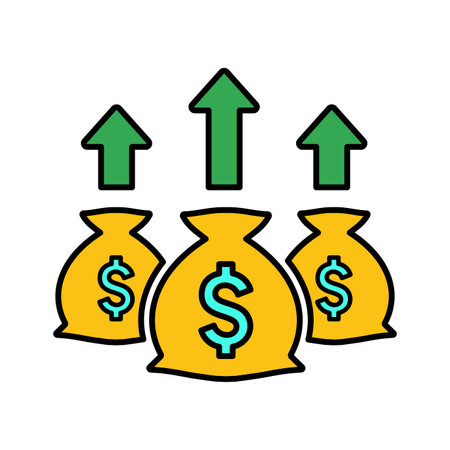 profit Growth icon icon. Striking design ideal for web, print files, online design, commercial use, or any type of design project.のイラスト素材