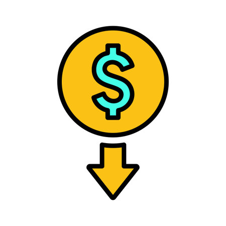 Cost icon. Striking design ideal for web, print files, online design, commercial use, or any type of design project.のイラスト素材