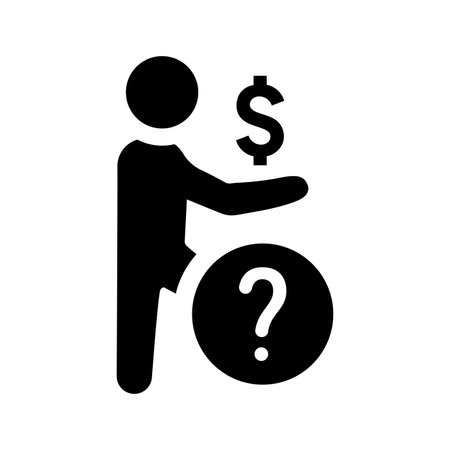 Investment confusion icon. Striking design ideal for web, print files, online design, commercial use, or any type of design project.のイラスト素材