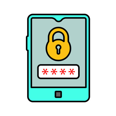 Tablet Secure icon - Perfect use for printed files and presentations, designing and developing websites, promotional materials, illustrations or any type of design task.のイラスト素材