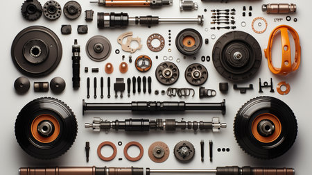 Car parts or auto car spare isolated on white background.の素材