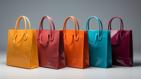 Shopping bags, Bright color.の素材