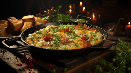 a scrambled egg dish.の素材