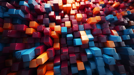 Colorful Cubes Abstract Background.の素材