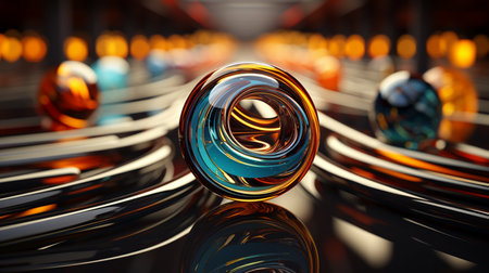 a computer generated image of a round object.の素材