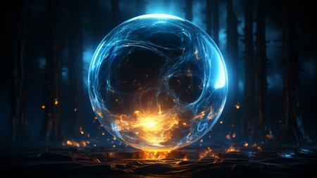 A luminous orb on .の素材