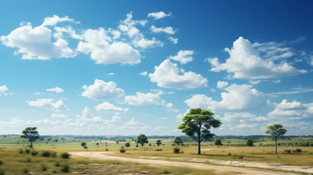 Empty parking lot with blue skies.の素材