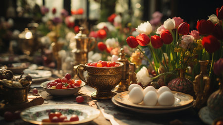 Preparation for Easter dinner.の素材