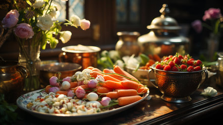 Preparation for Easter dinner.の素材