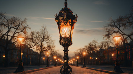 Street lamp on clear background.の素材
