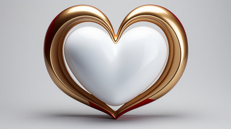 image of love shape with white background.の素材