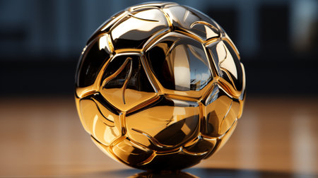 golden soccer ball.の素材