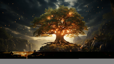 tree in the light.の素材