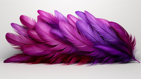 Purple wings isolated background.の素材