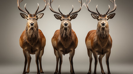 Set of deer background.の素材
