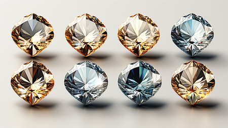 Set of diamonds isolated background.の素材