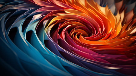A colorful design with a spiral design.の素材