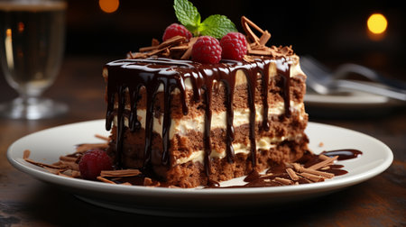 Slice of Chocolate Cake.の素材