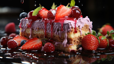 piece of cake with strawberry.の素材