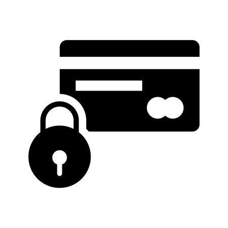 Credit Card Lock icon. Commercial use, printed files and presentations, Promotional Materials, web or any type of design project.のイラスト素材