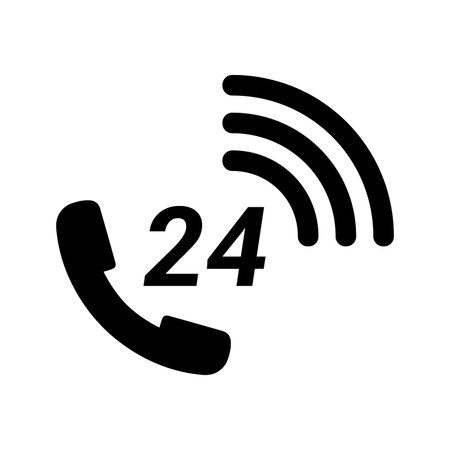 Round-the-clock Support Icon. Use for designing and developing websites, commercial purposes, print media, web or any type of design task.のイラスト素材