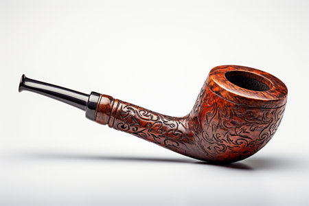 Canvas Pipe on white background. A high quality image created with generative Ai.の素材
