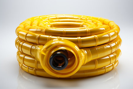 A realistic image of Oil Hose on white background made by generative Ai.の素材
