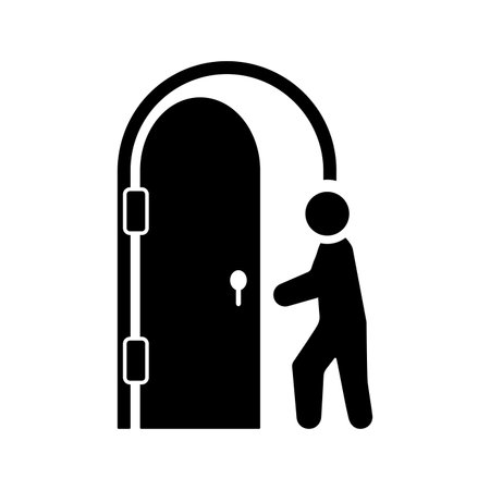 Door, entry, in icon - Perfect use for print media, web, stock images, commercial use or any kind of design project.のイラスト素材