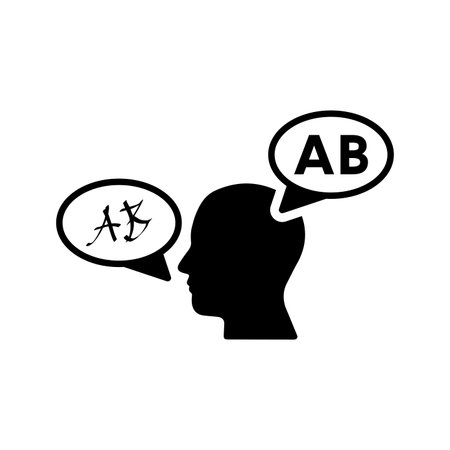 Language learning icon - Perfect use for print media, web, stock images, commercial use or any kind of design project.のイラスト素材