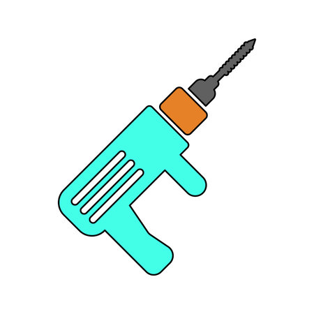 drill, machine icon - Perfect use for print media, web, stock images, commercial use or any kind of design project.のイラスト素材