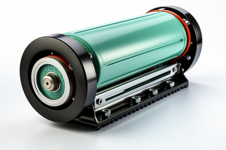 Roller Covering on white background. A high quality image making by generative ai.の素材