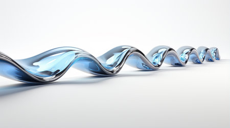 Rolling Strip on white background. A high quality image making by generative ai.の素材