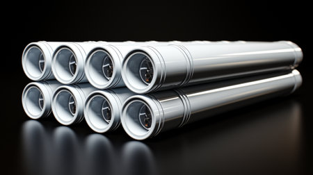 Ashirvad Upvc Pipes on white background. A high quality image making by generative ai.の素材