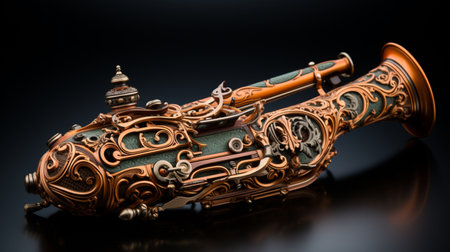 Prince Pipes on Black background. A high quality image making by generative ai.の素材