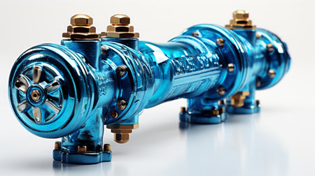 Water Pipe on white background. A high quality image making by generative ai.の素材