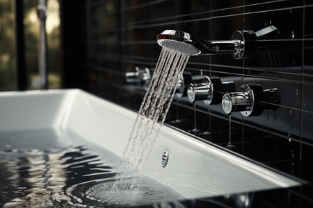 Chilled Shower Bath System. A high quality image making by generative ai.の素材