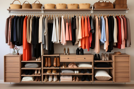 Wall Mounted Closets. A high quality image making by generative ai.の素材