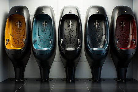 Urinals. A high quality image making by generative ai.の素材