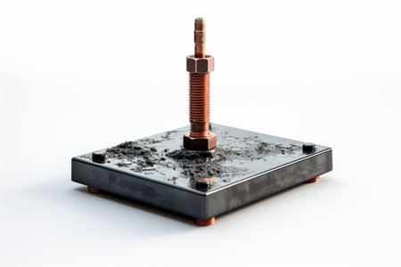 Ground Plane Antenna on white background. A high quality image making by generative ai.の素材