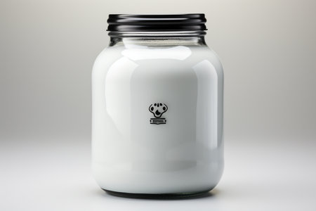 Airtight Canister on white background. A high quality image making by generative ai.の素材