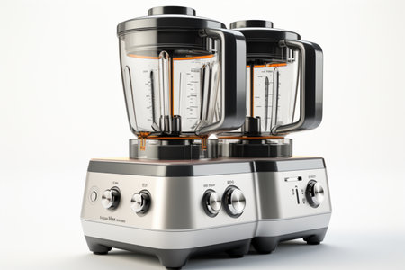Heavy Duty Mixer Grinder on white background. A high quality image making by generative ai.の素材
