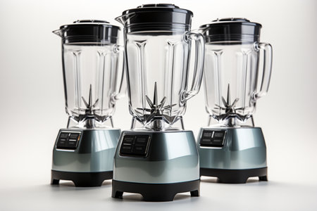 High Speed Blenders on white background. A high quality image making by generative ai.の素材