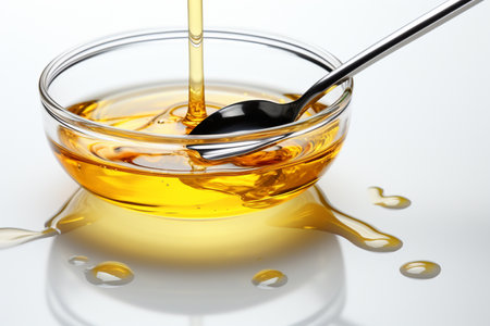 Oil Pourer on white background. A high quality image making by generative ai.の素材