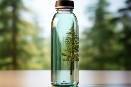 Signoraware Water Bottle on white background. A high quality image making by generative ai.の素材