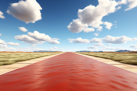 Running Track. A high quality image making by generative ai.の素材