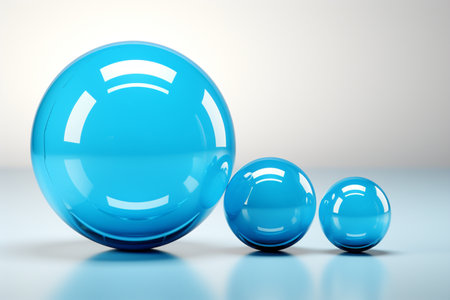 Gazing Balls on white background. A high quality image making by generative ai.の素材
